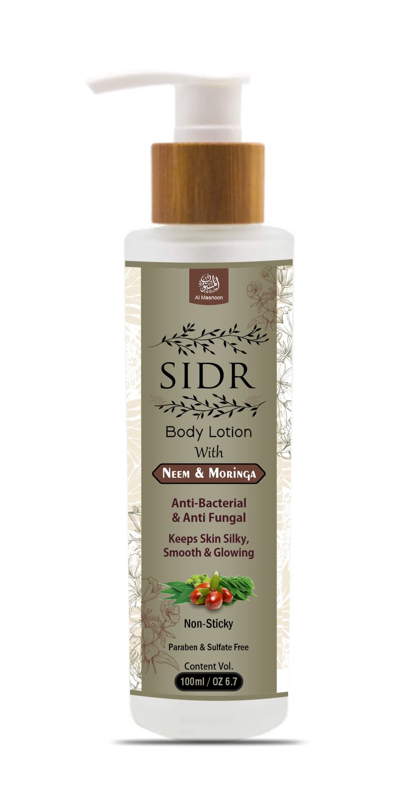 Sidr Body Lotion with Moringa & Neem/Keeps Skin Silky & Smooth/Paraben & Sulfate Free/100ml (pack of 1)