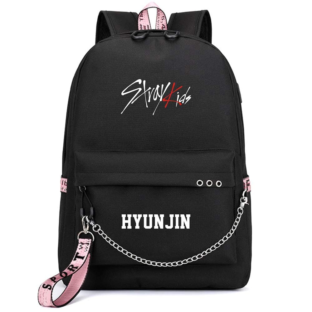 Backpack School Bag Daypack Gift Merchandise Laptop Bag College School BookBag Travel School Canvas Bag Bang Chan Changbin Hyunjin Han Felix Seungmin For Fans