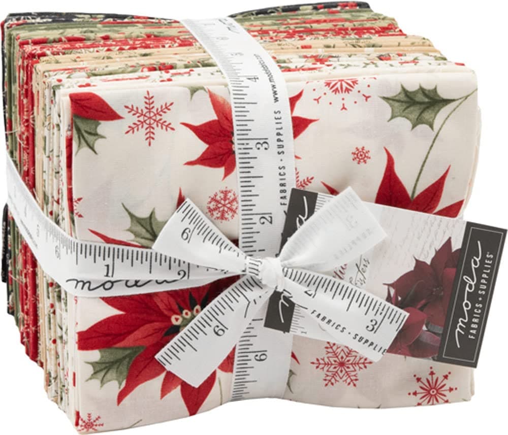 Poinsettia Plaza AB Bundle by 3 Sisters, 36 18-inch by 22-inch Precut Fabric Fat Quarters
