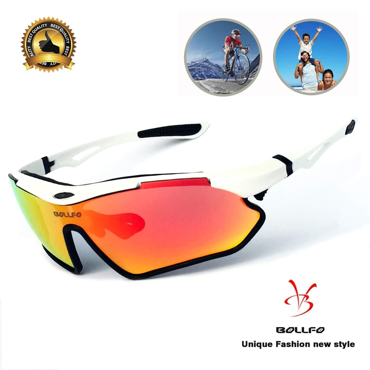 Polarized Sports Sunglasses for Men Women Cycling Running Climbing.