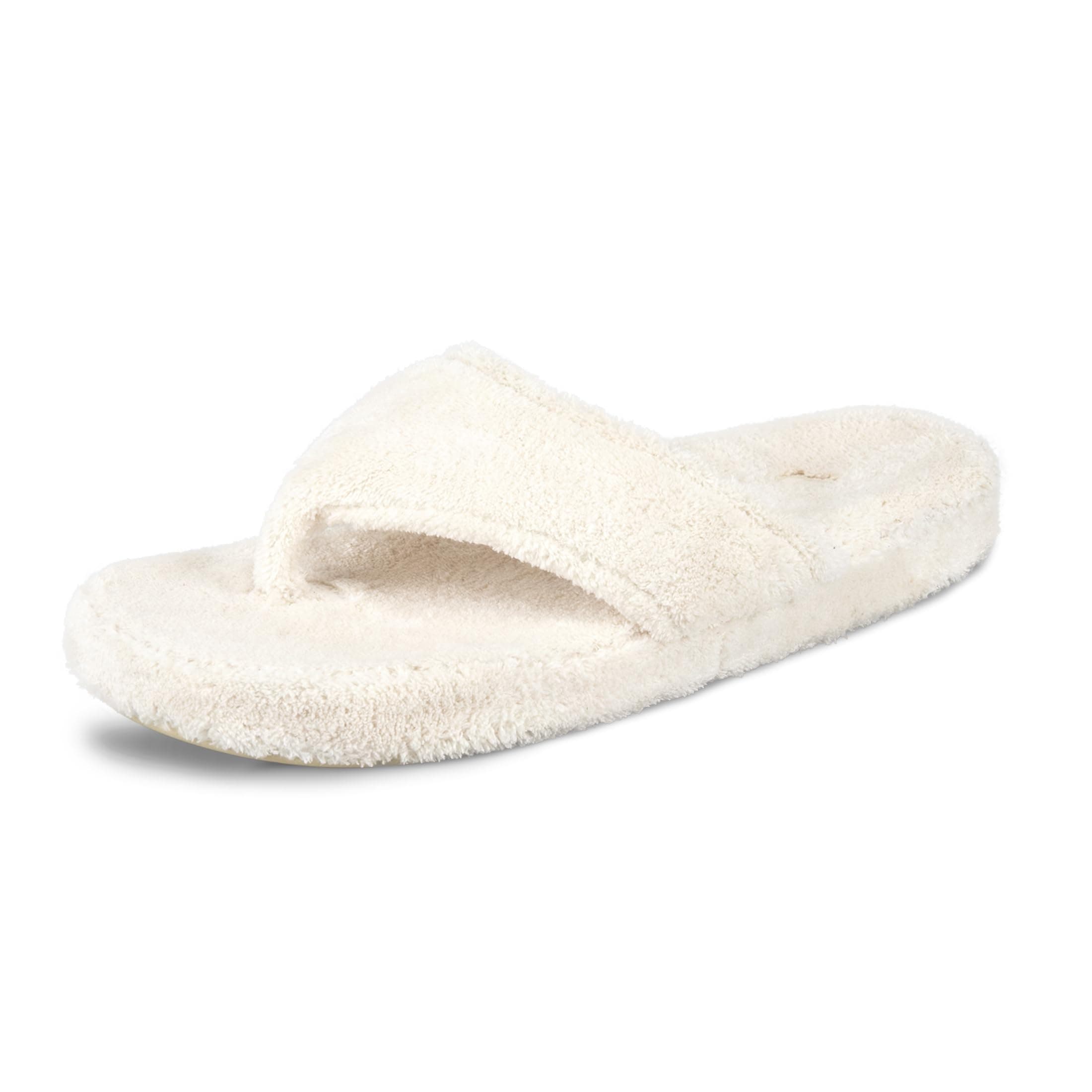 Women's Spa Thong Slippers with Cloud Contour Comfort - Arch Support and Plush Fluffy Terry Lining, Perfect for Beach, Camping, Poolside, or Bathroom Wear