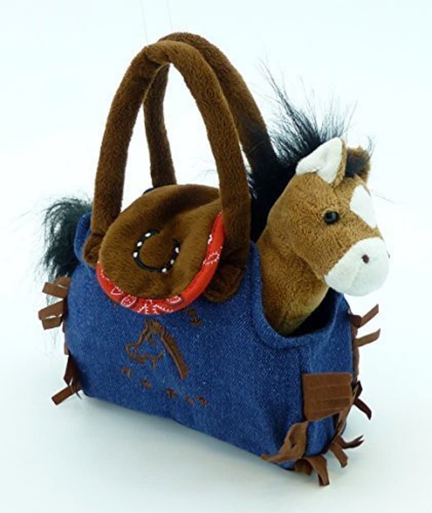 My Cuddly Pony I Love My Horse Bay Plush Pony and Denim Purse
