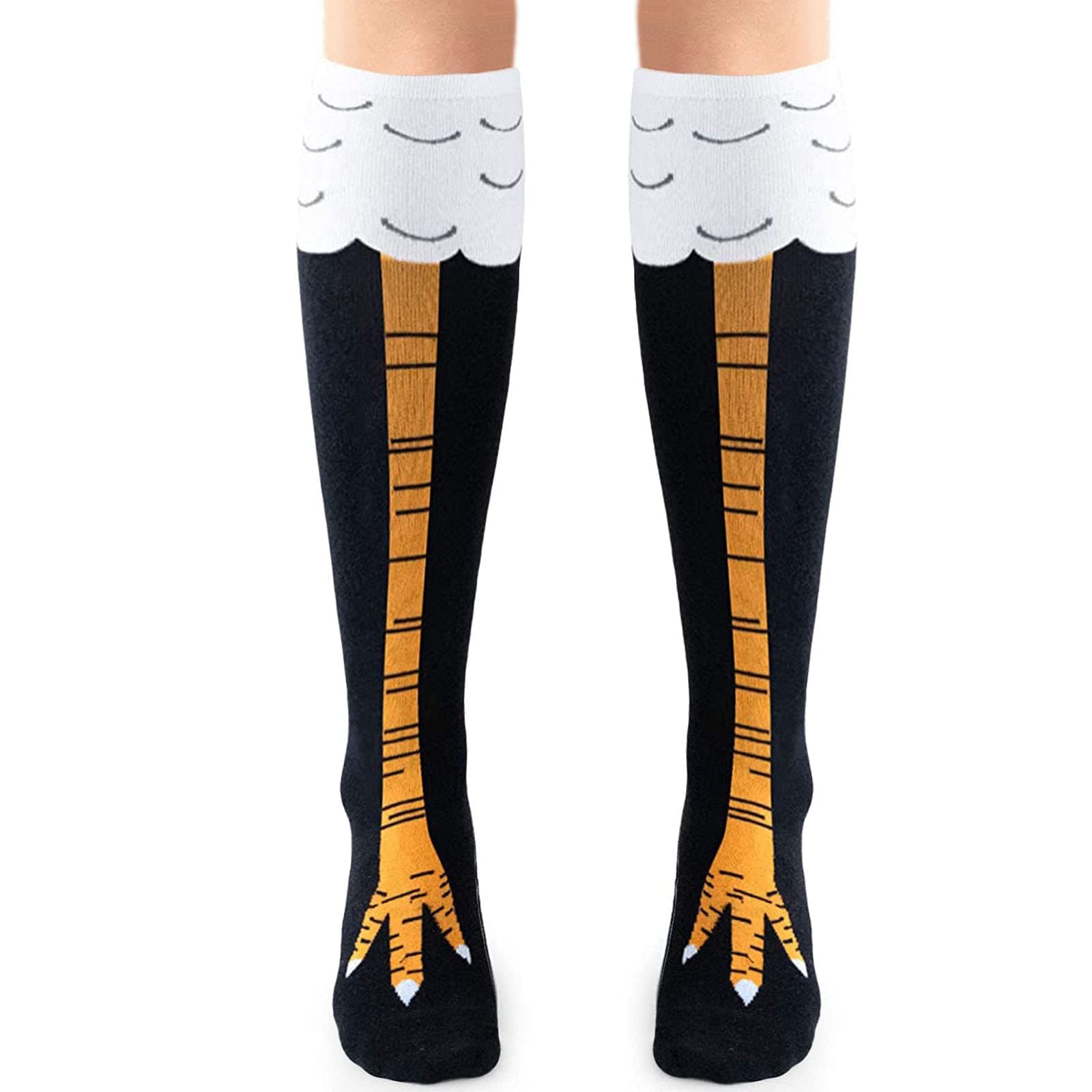 Novelty Funny Crazy Chicken Leg Socks Knee-High Turkey Socks Funny Gifts