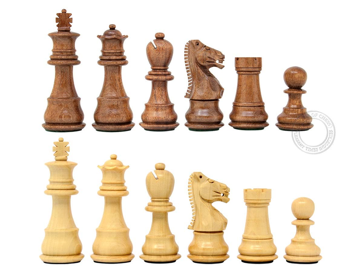 Ringy Rosewood (Acacia Rhodoxylon) / Boxwood Galaxy Staunton Wooden Chess Set Pieces - King Height: 3" (76 mm)