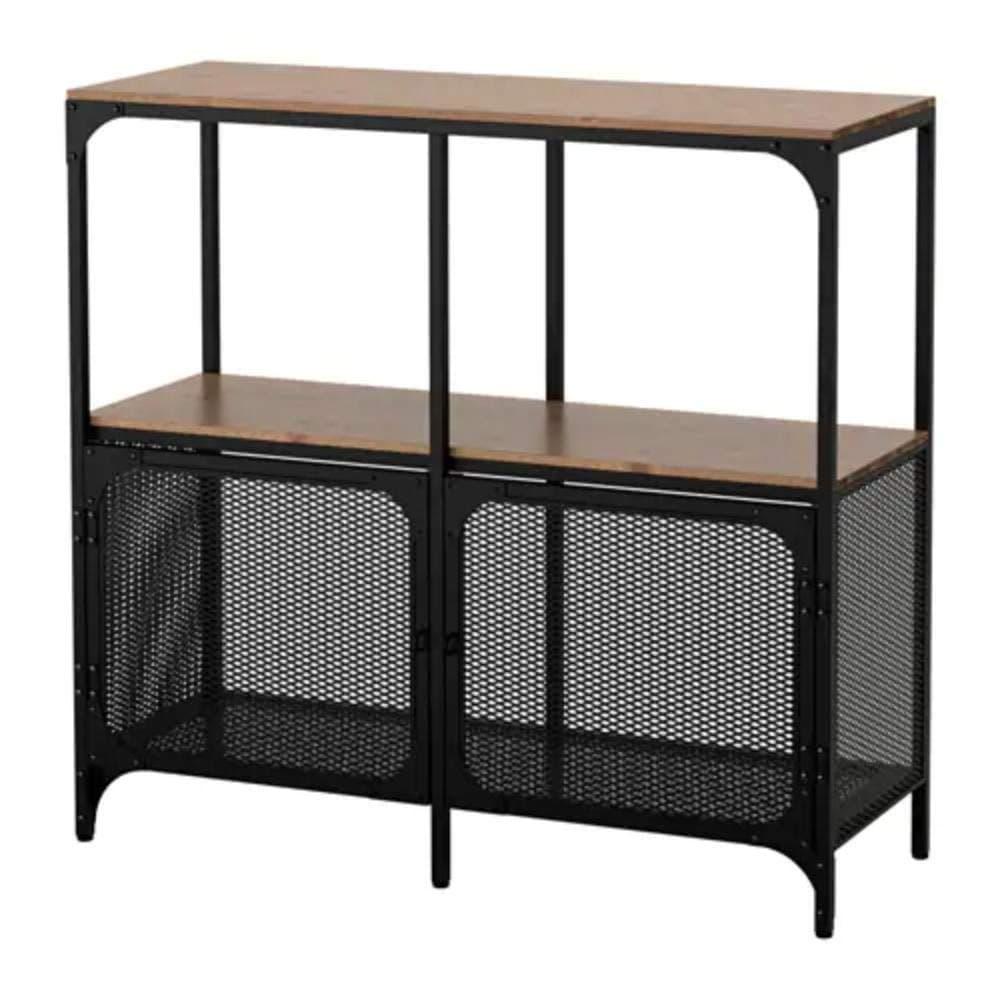 FJALLBO Shelving unit, black