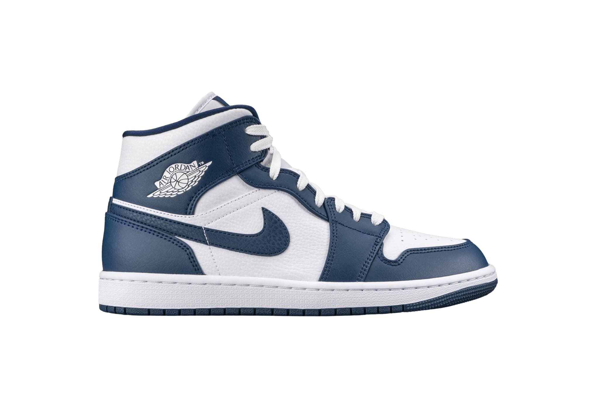 Nike Men's Air Jordan 1 Mid Basketball Shoes, White White Mtlc Gold Obsidian 174 8 UK