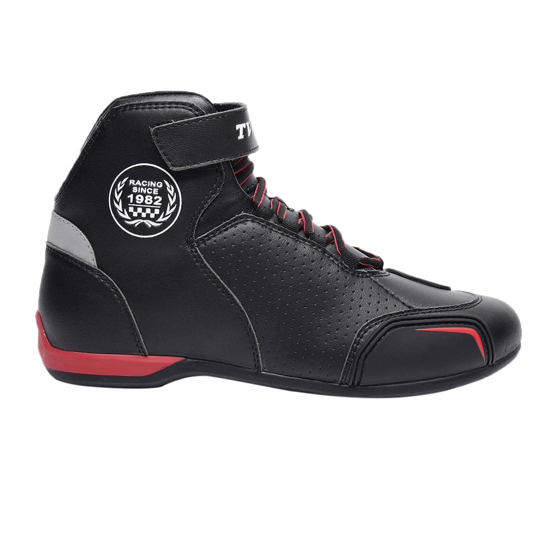 TVS Racing Ankle Length Riding Boots for Men:Waterproof Riding Shoes with Reflective Panels