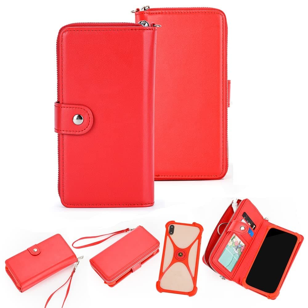 K-S-Trade Protective Case For Xiaomi Black Shark Helo 2in1 Wallet Case Mobile Phone Cover With Bumper Compatible With Xiaomi Black Shark Helo Bag Sleeve Cellphone Smartphone Red (1x)