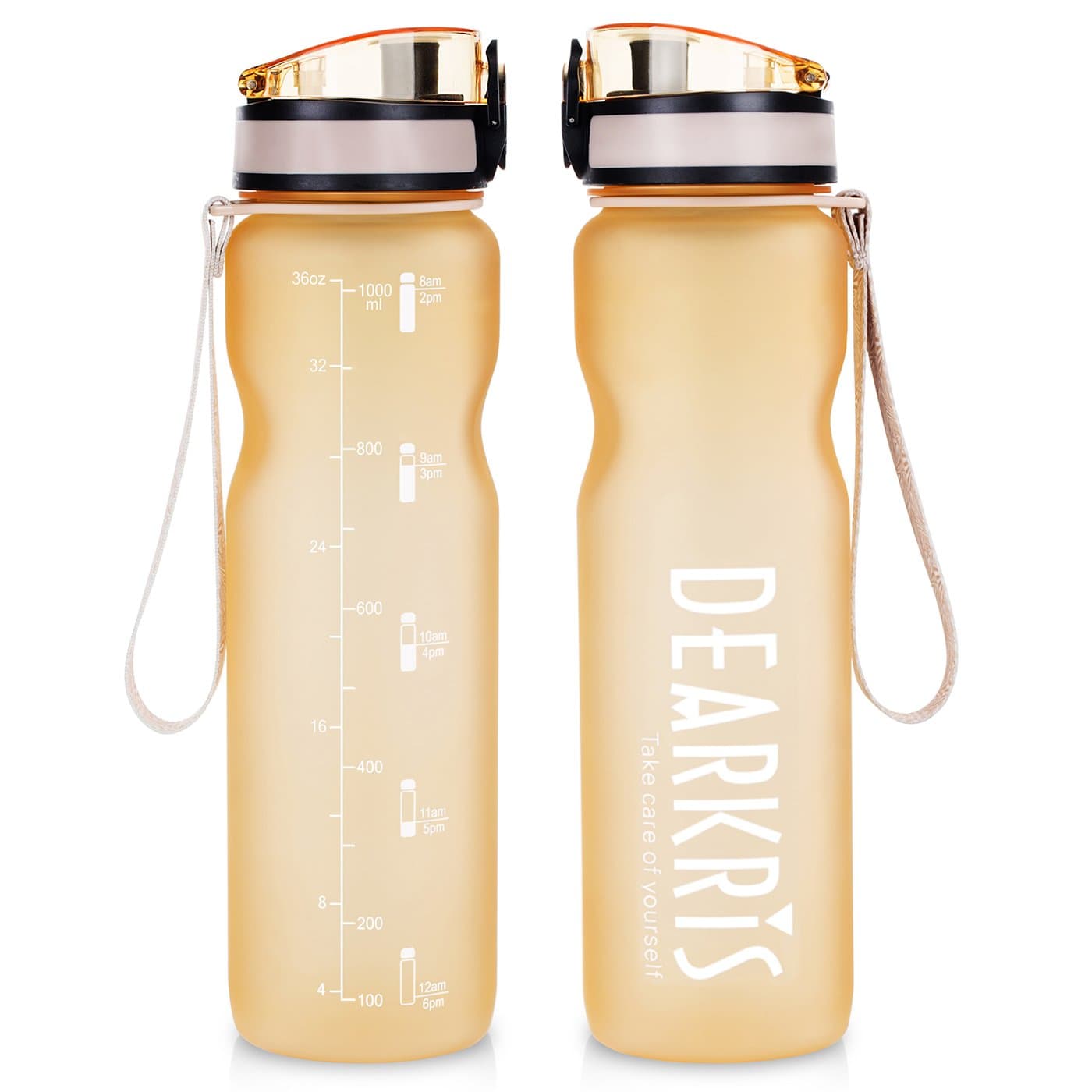 DEARKRIS Large Sport Water Bottle 1L 36oz, Simple Modern BPA Free Tritan Water Bottle for Women Men
