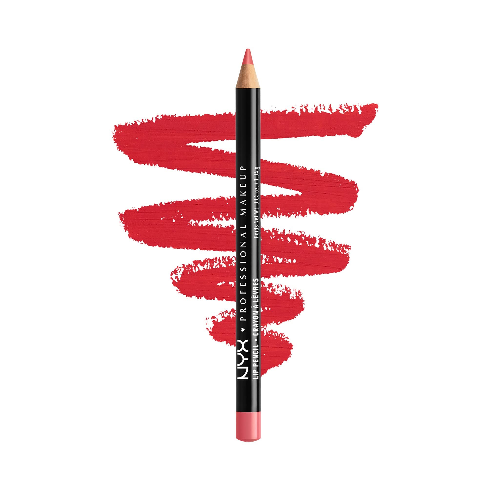 Professional Makeup Slim Lip Pencil, Hot Red, 1.1g