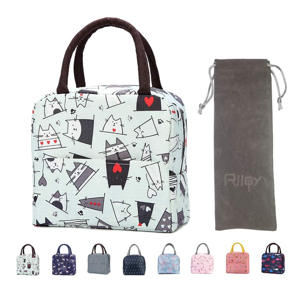 Lunch Bag,Rlloy Waterproof Tote Lunch Bag for Women Insulated Portable Storage Bento Bag Cooler/Thermal Pinic Lunch Bag for Work School Picnic