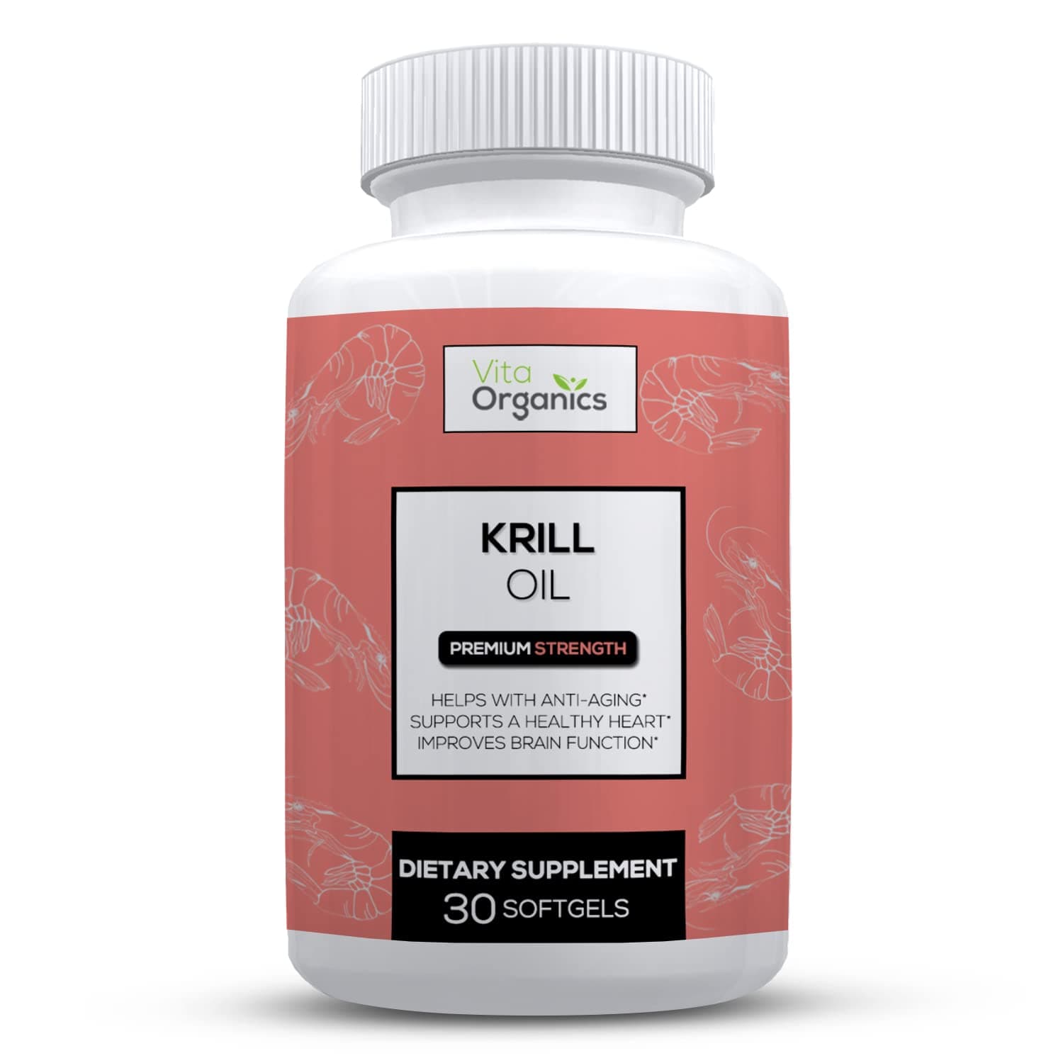 Premium Strength Krill Oil - Powerful Omega-3 Supplement - Phospholipids & Astaxanthin for Healthy Joints, Higher Energy - 30-Day Supply, Made in USA