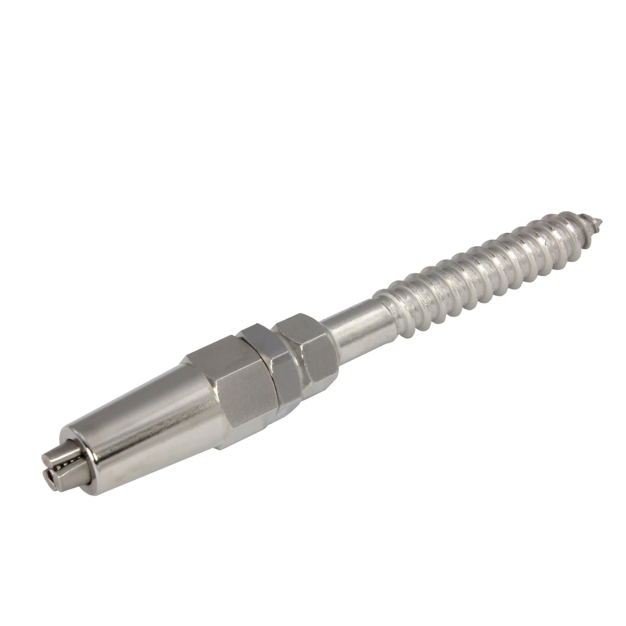 Lag Terminal, A316 Stainless Steel, for Cable Railing Systems (Fixed)