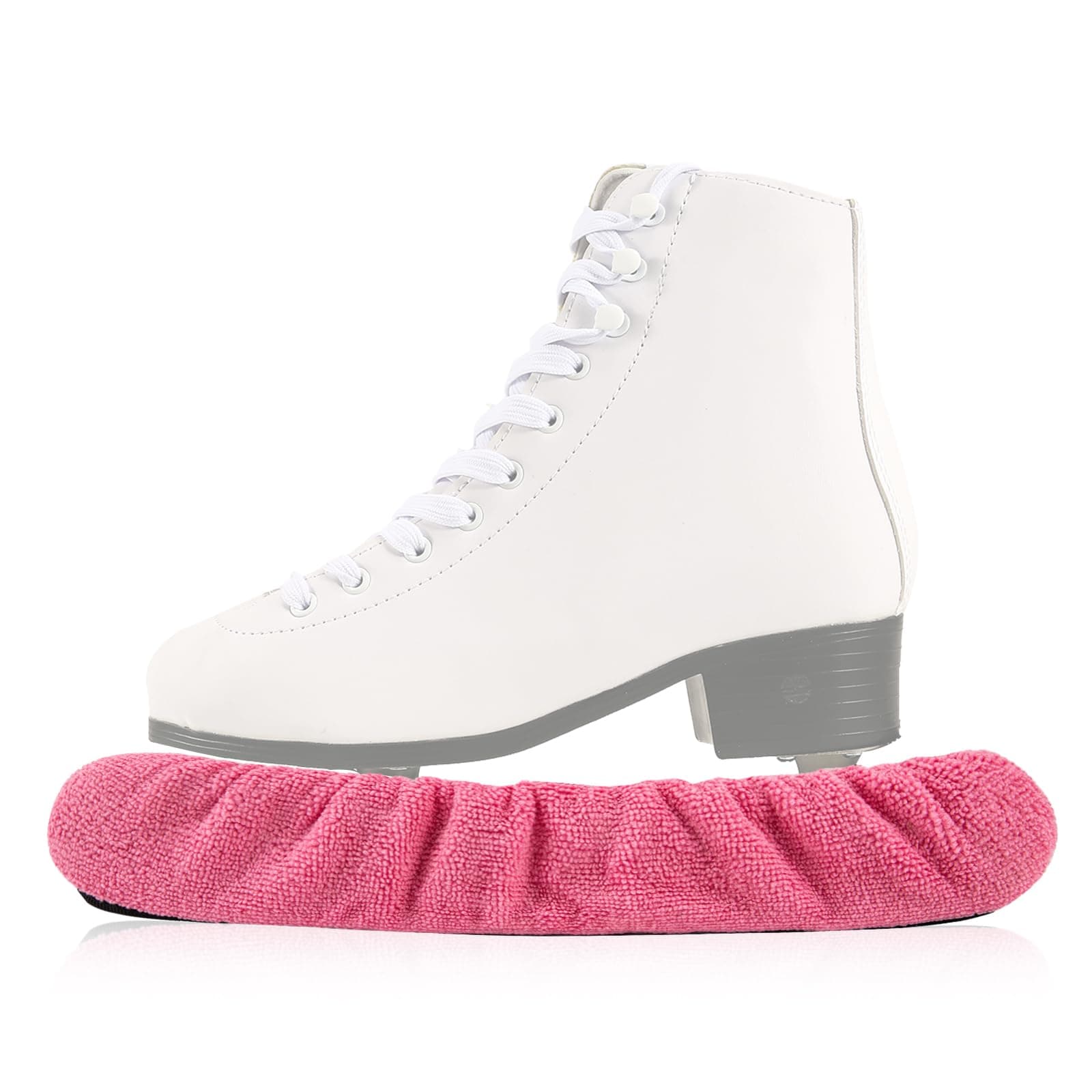 Qchengsan Ice Skate Blade Covers,Ice Skate Guards,Skate Guards for Hockey Skates,Figure Skates and Ice Skates,Skating Soakers Cover Blades for Kids Youth Adult - Men Women Boys Girls