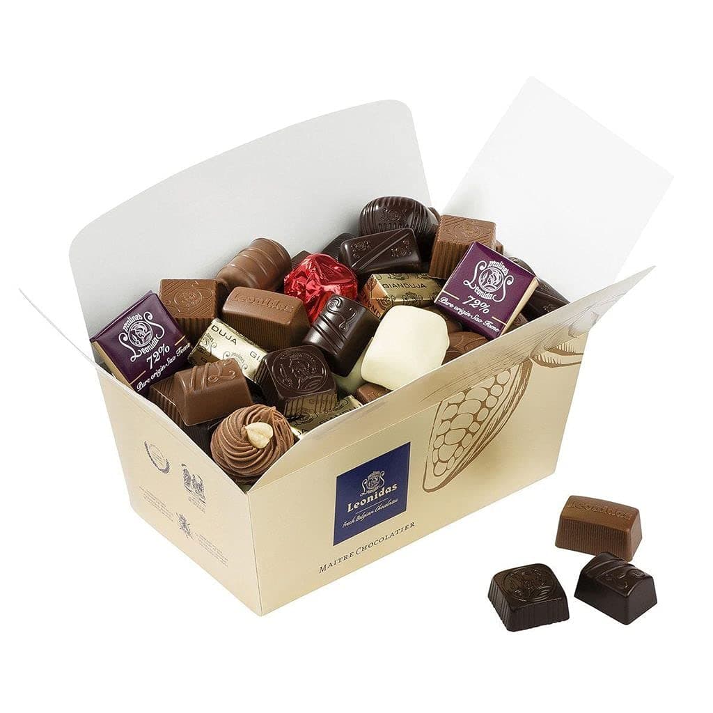 Leonidas Belgian Chocolate 250g (Small) Ballotin, Fresh Milk/ White/ Dark Chocolates, Luxury Assorted Gift Box, 250 g (Pack of 1)