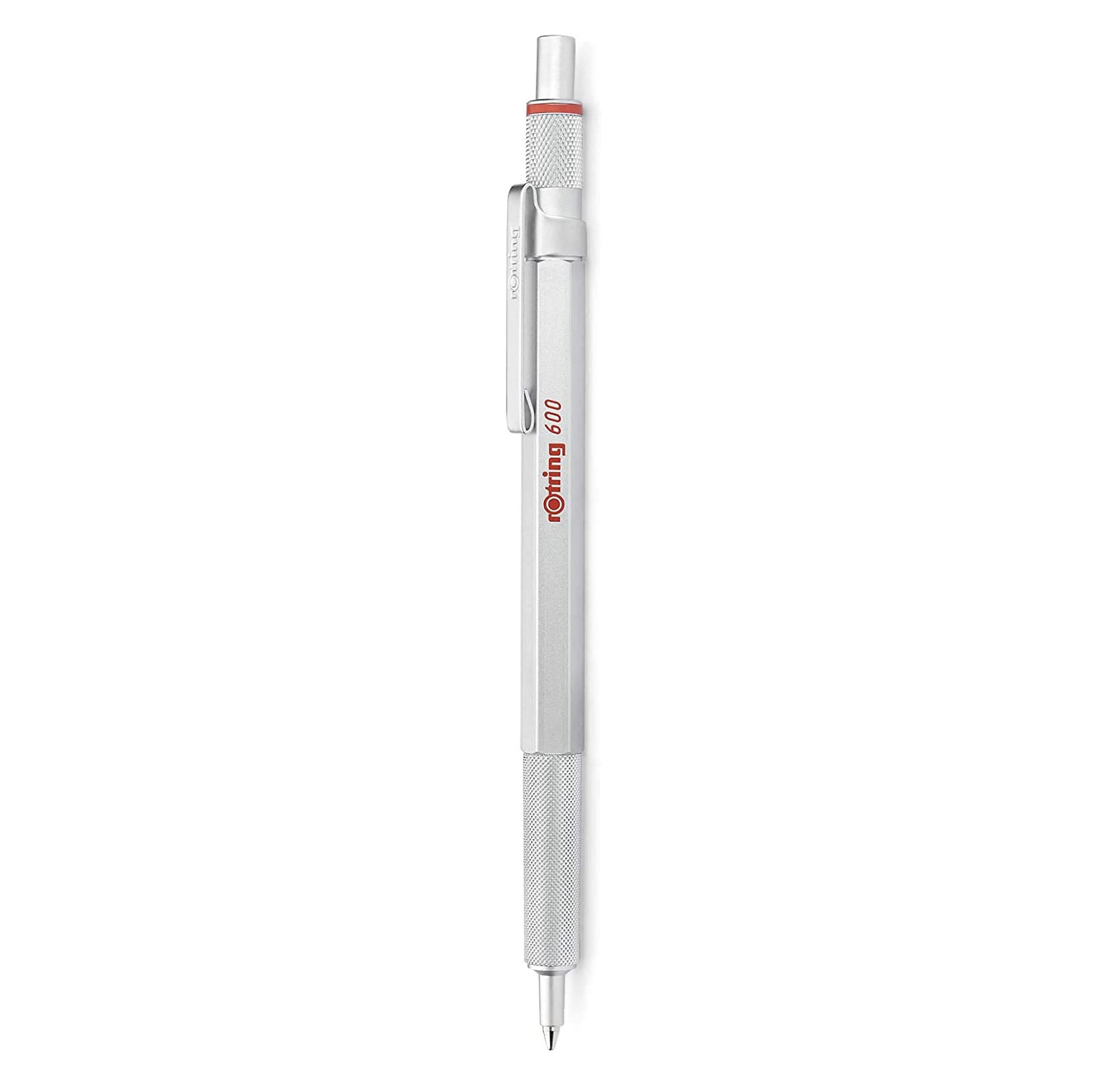 600 Ballpoint Pen, Medium Point,Refillable Silver