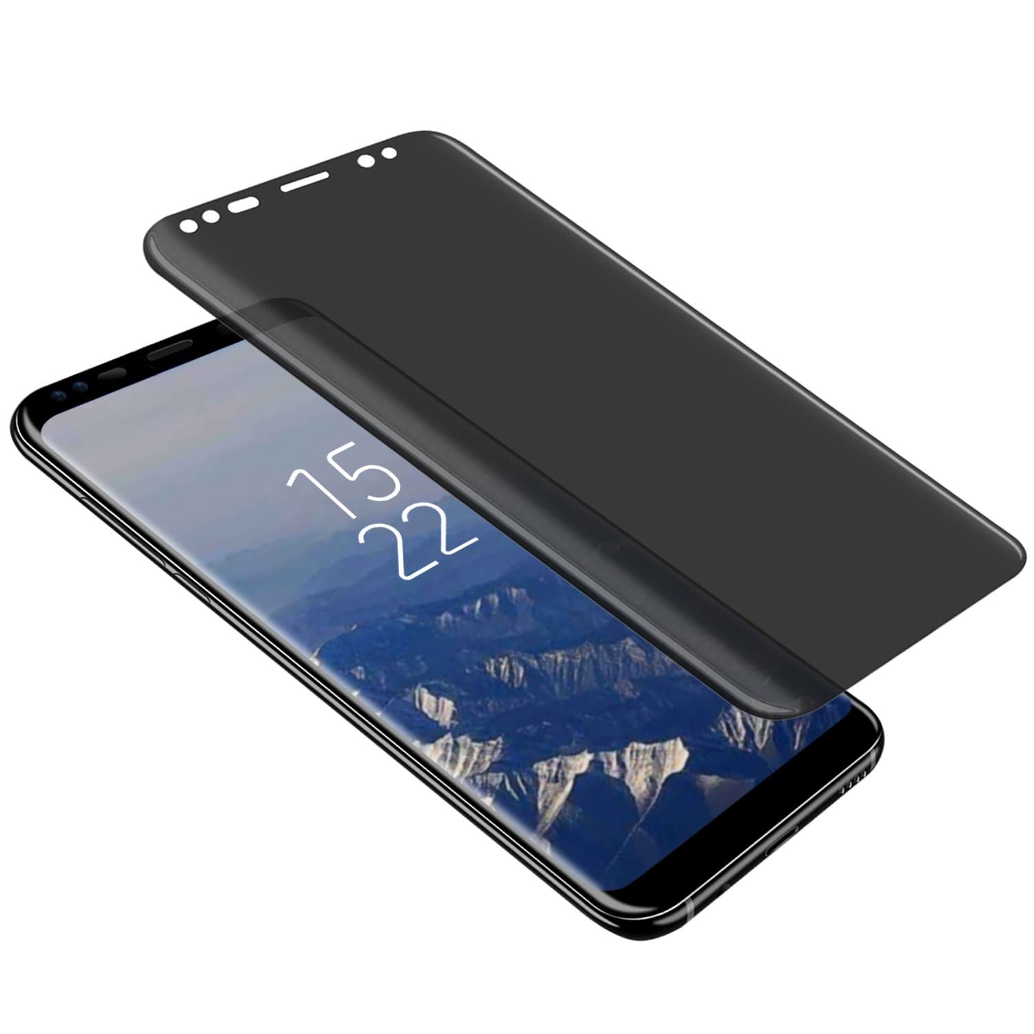 Galaxy S8 Plus Privacy Screen Protector, Top Glass S8 Plus Premium [3D Curved] [Case Friendly] [Anti-Scratch] 9H Hardness Tempered Glass Film Screen Protector for Samsung Galaxy S8 Plus (Transparent)