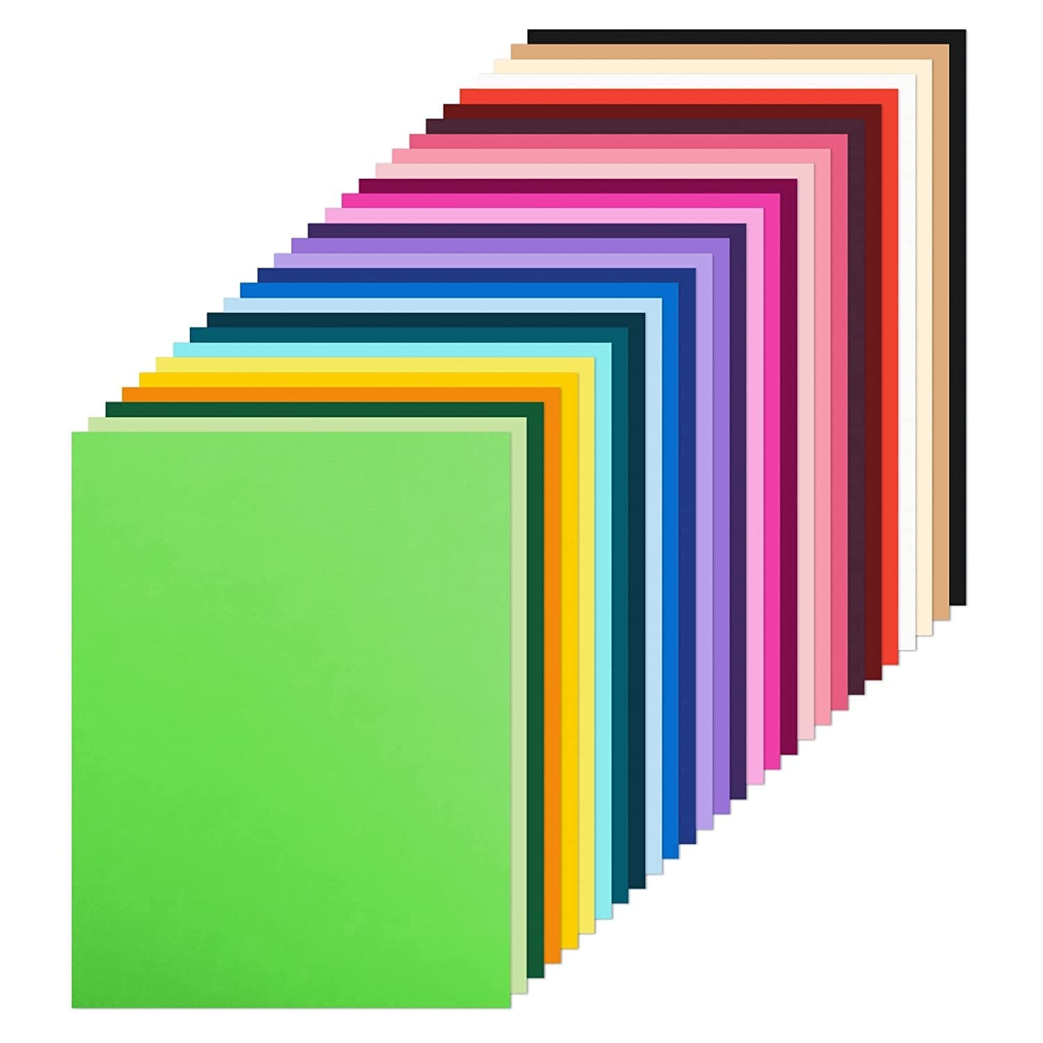 Vibhuti Crafts® Thick Cardstock Colour Paper (Pack of 50), Ideal for DIY Papercrafts, School Projects, Scrapbooking and More.