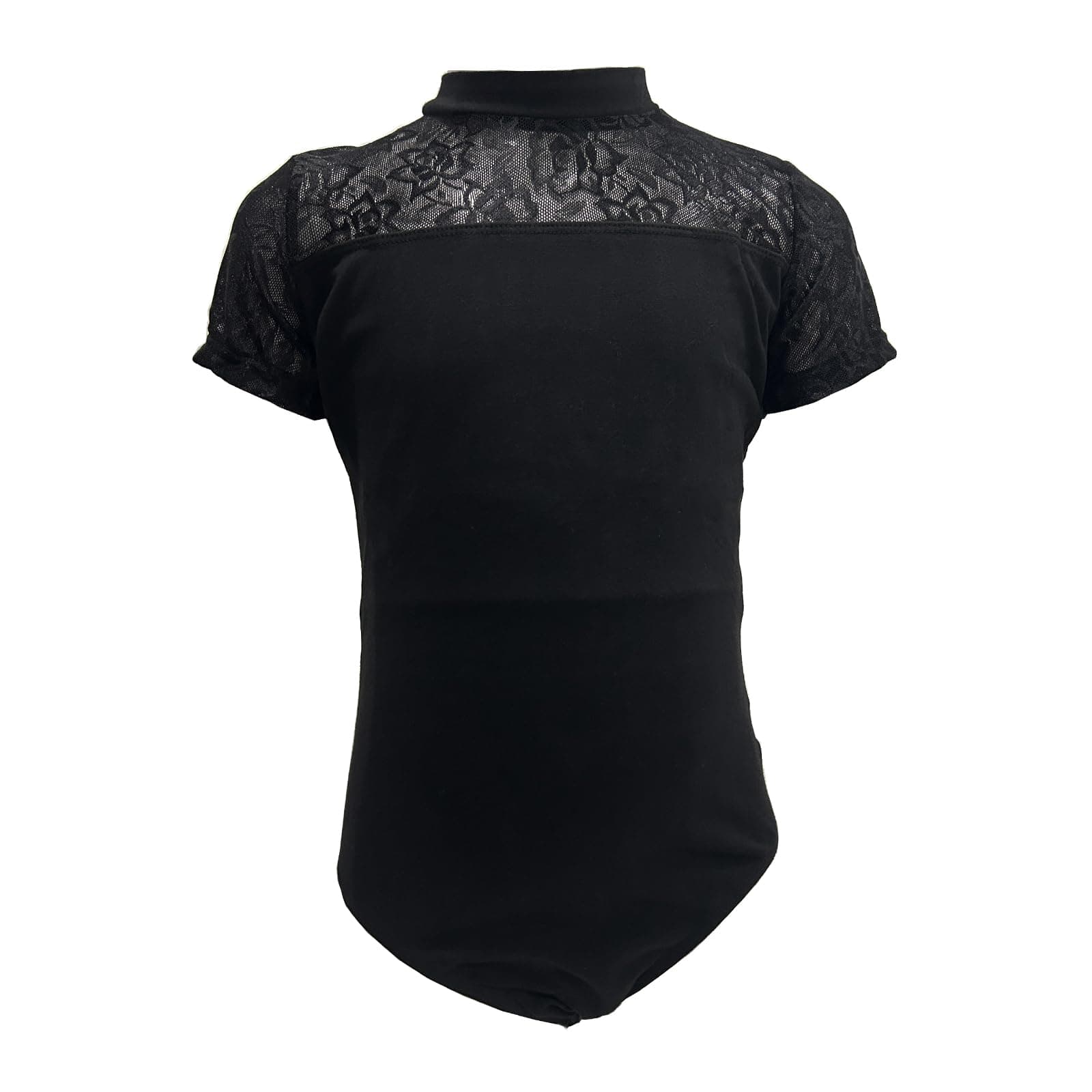 TAIKMD Girls' Lace Ballet Leotard Short Sleeve Dance Gymnastics Bodysuit Tights Dancewear Costume One Piece Outfit