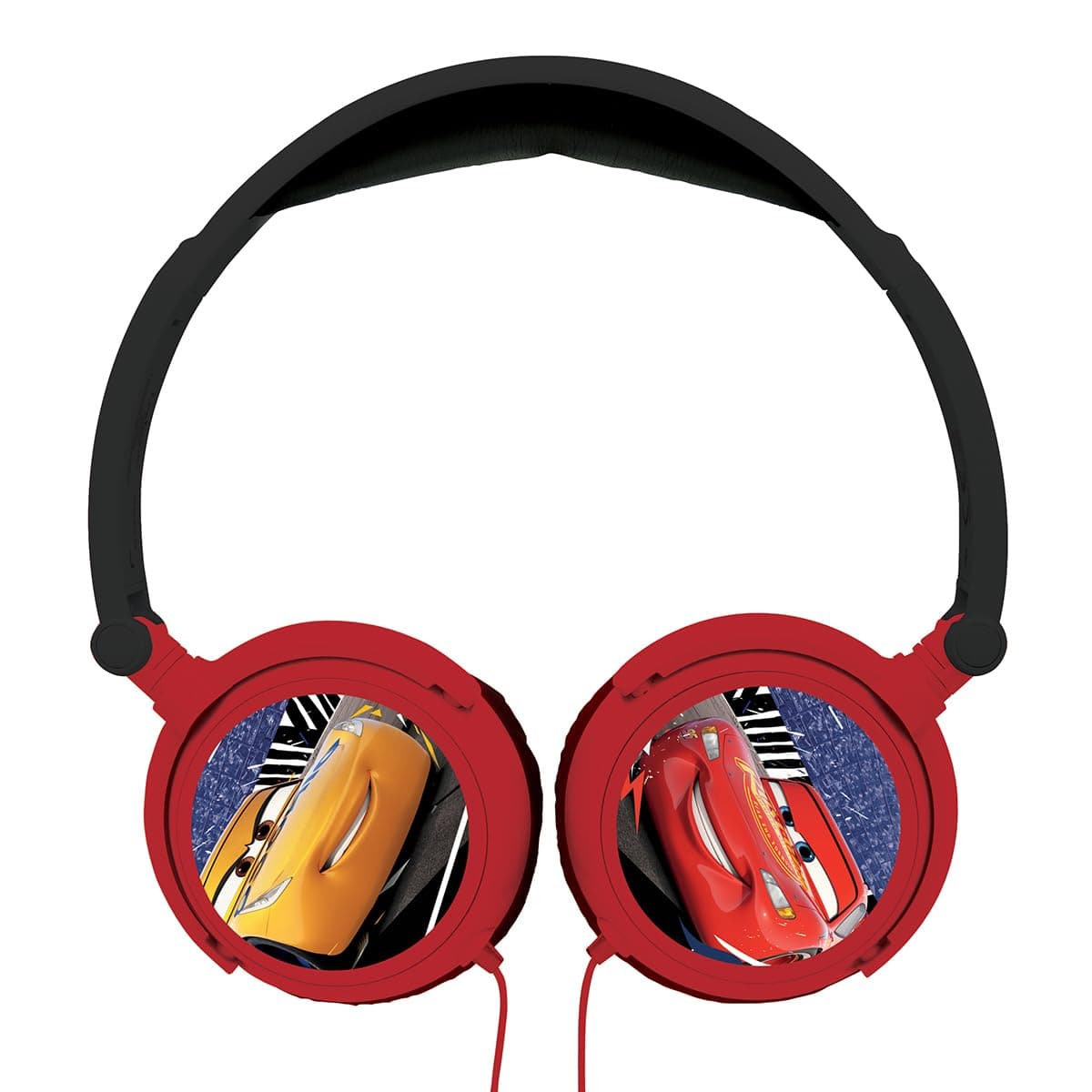 Disney Cars, Stereo Headphones, kids safe volume, foldable and adjustable, red/black, HP010DC