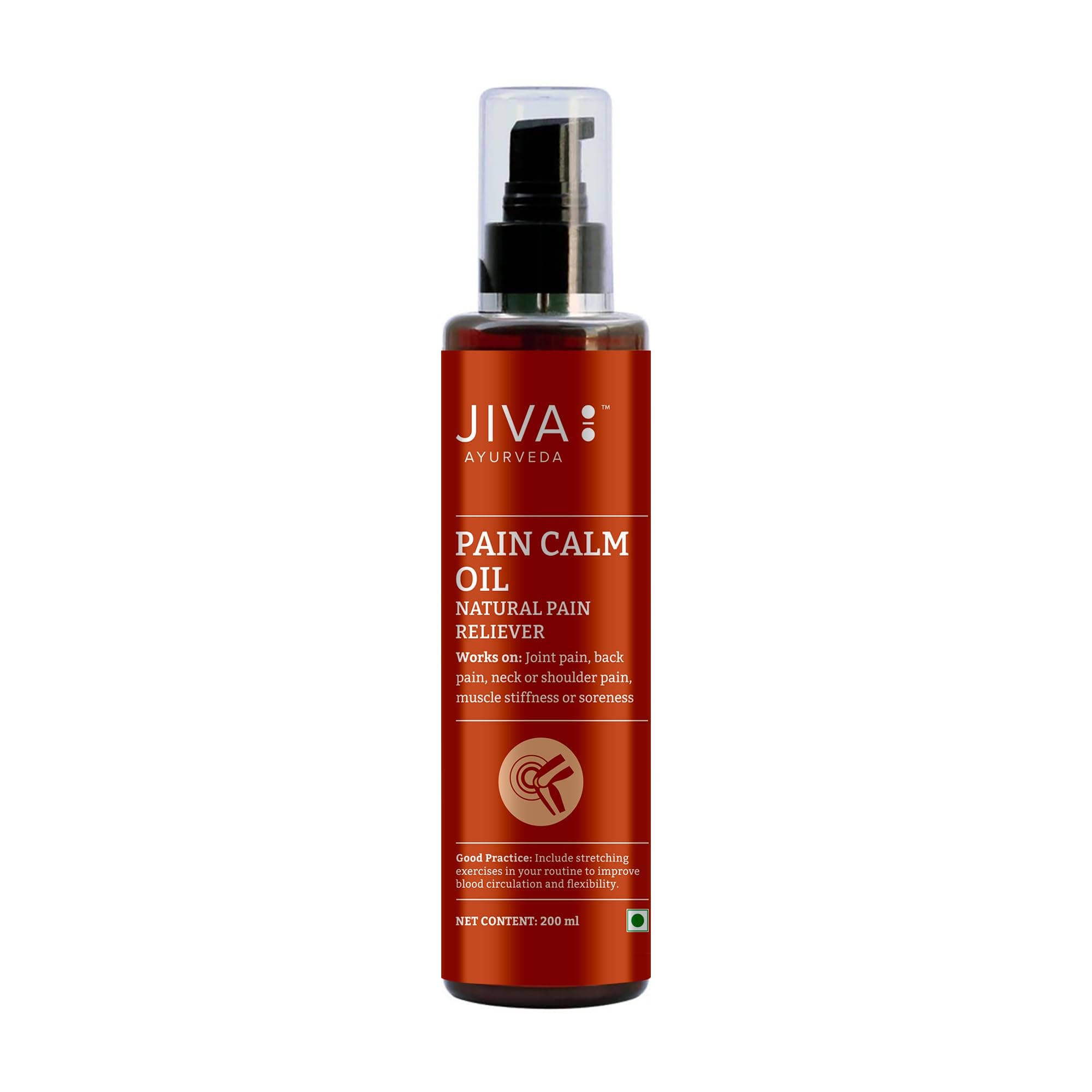 Jiva Pain Calm Oil | Relief From Muscular & Joint Pain - 200ml (Pack Of 1)