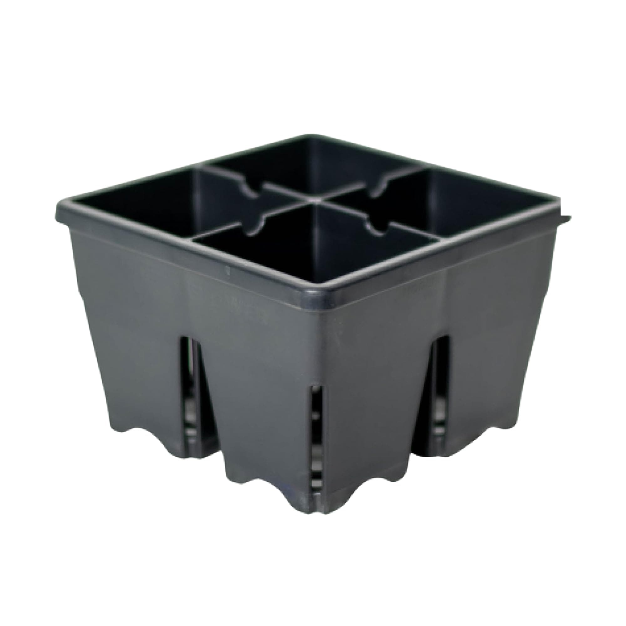 Epic Gardening Reusable Seed Starter Tray - 4 Cell 4"/8 Seedling Starter Trays - Easy Watering, Indoor Greenhouse, Plant Starter, Gardener-Friendly for Seedlings | UV-Treated & BPA-Free - Black