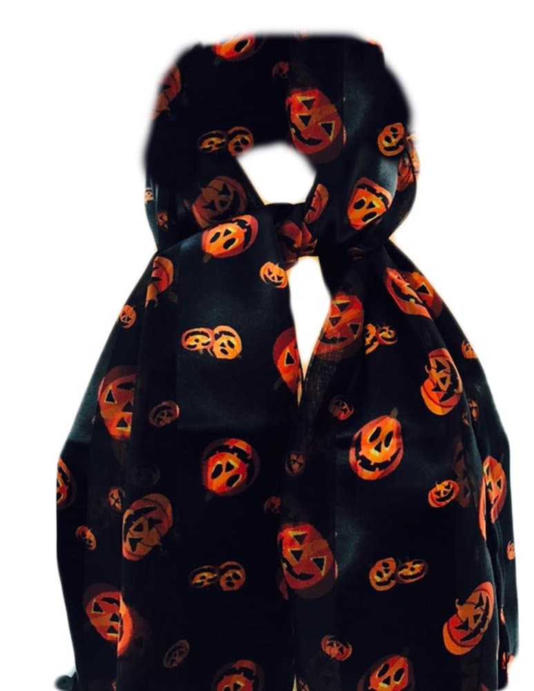 New Company Womens Jack O'Lantern Pumpkins Halloween Scarf Ð Black Ð One Size