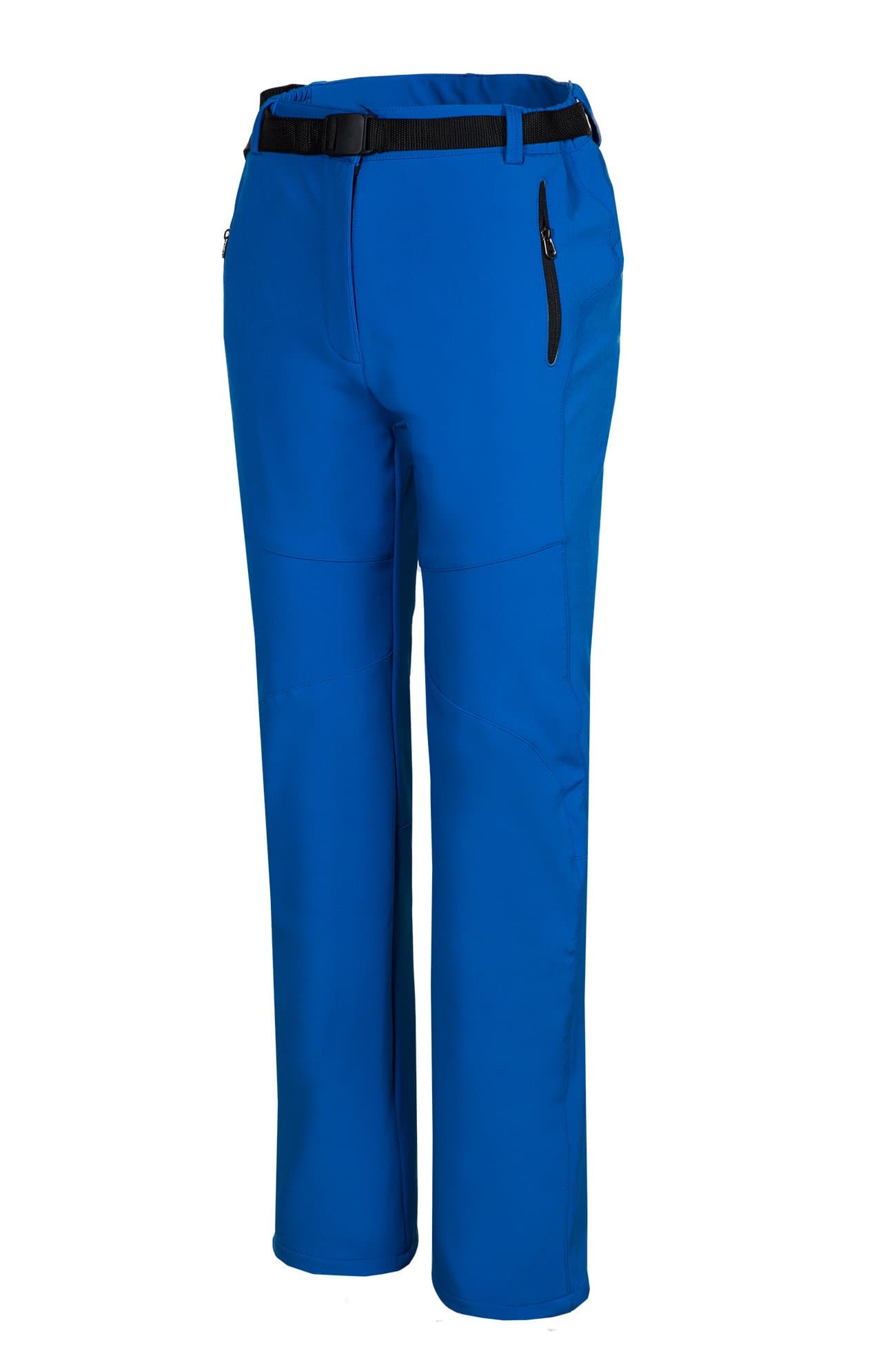 Spvoltereta Outdoor Thick Warm Women Straight Leg Pants Quick Dry Waterproof & Windproof with Fleece Liner for Hiking Trekking Snowmobiling Skiing (Large, BLUE)