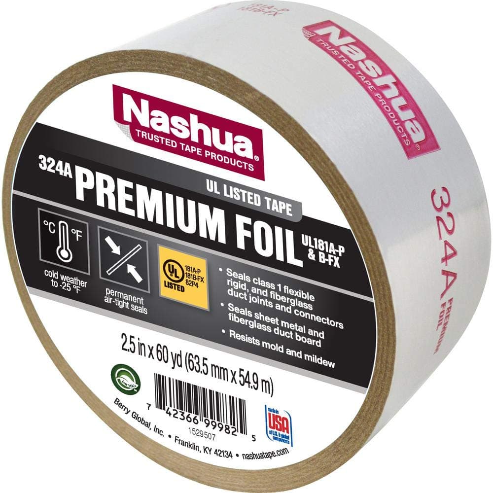 2.5 in. W x 60 yd. L Silver Foil Tape