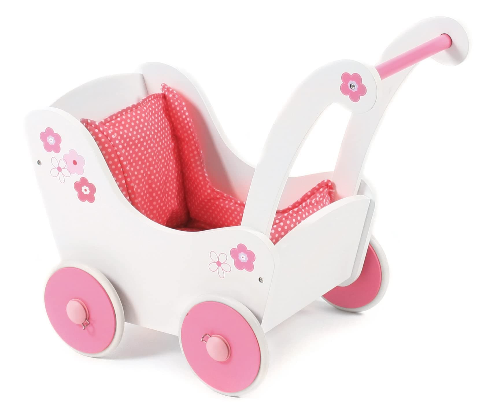 CHIC 2000 425 99 Wooden Doll's Pram, Pink, 55 x 31 x 45 cm