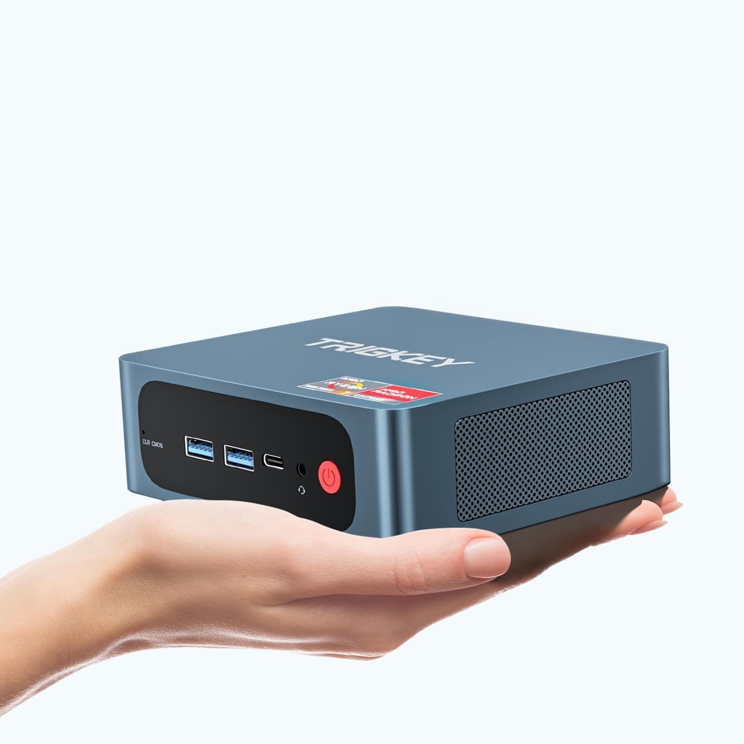 TRIGKEY S5 AMD Mini PC, Ryzen 7 5800H (Up to 4.4 GHz) 8-Core 16Thread Mini Desktop, Micro Computer, 16GB | 500GB, Small Gaming PC Supports 4K Triple Displays, WiFi 6+BT5.2, USB3.2