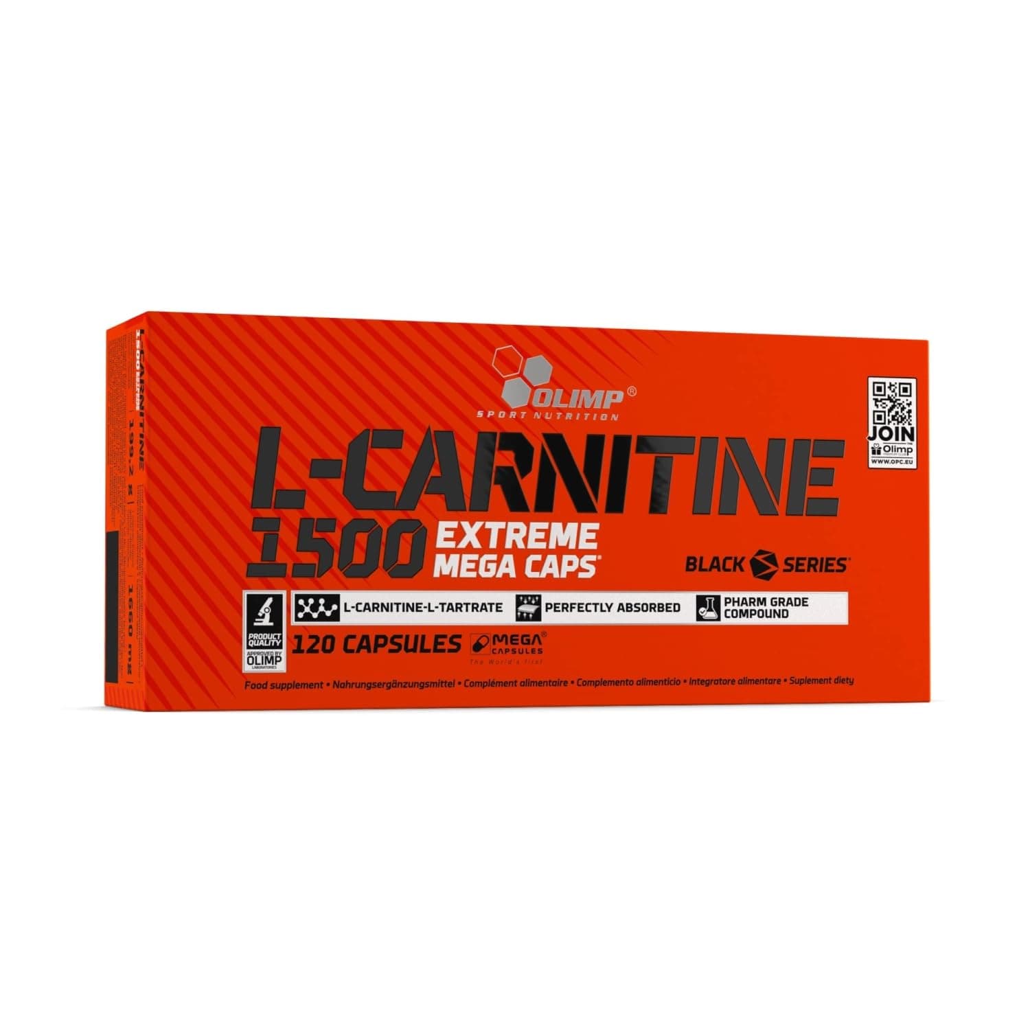 OLIMP SPORT NUTRITION Olimp L-Carnitine 1500 Extreme Mega Capsules - Pack of 120 Capsules