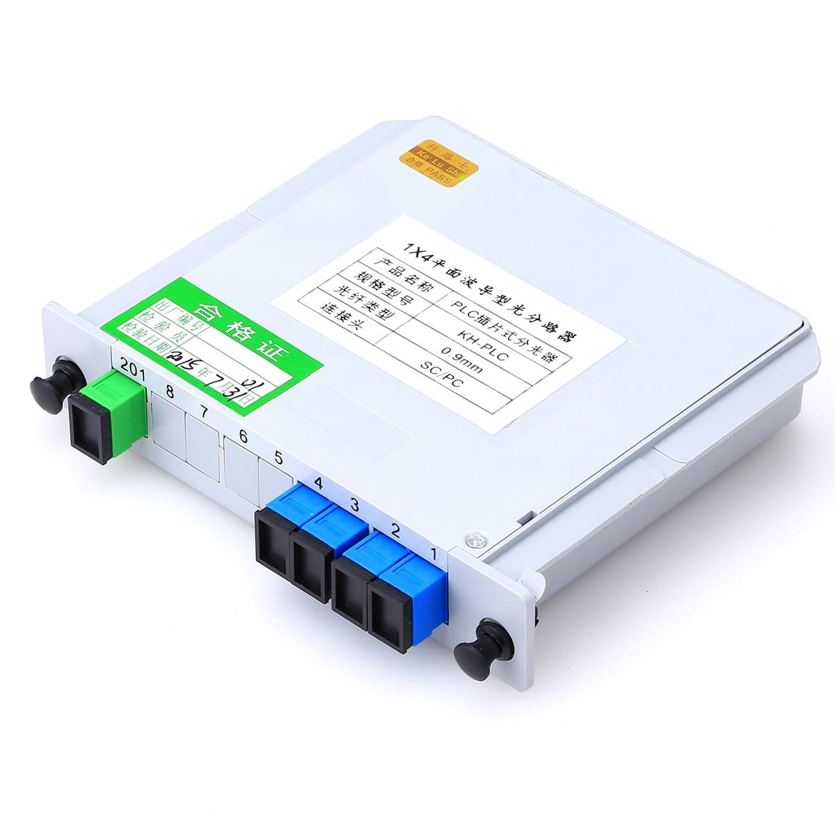 KELUSHI FTTH Fiber Optic Equipment PLC Splitter 1x4 SC Tail Fiber Optical Branching Box Cable Tool