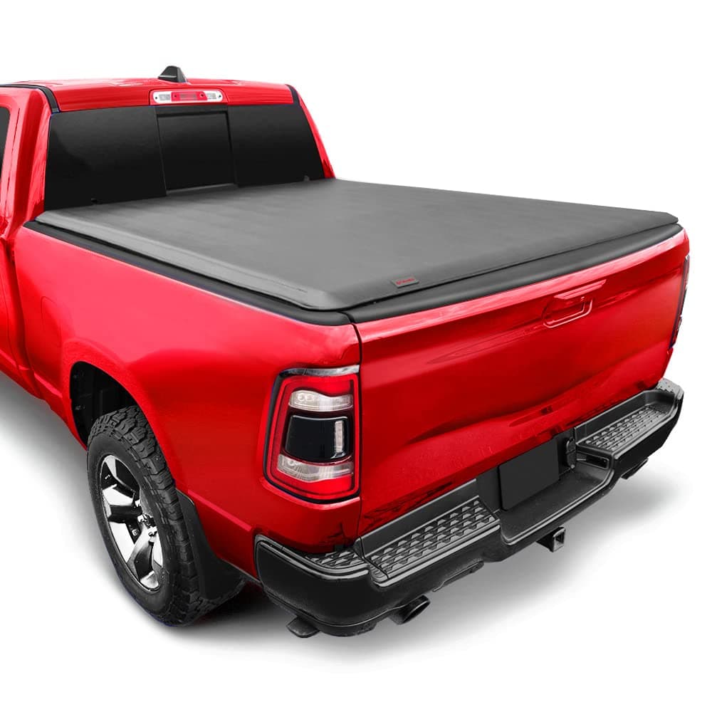 Soft Roll-up Truck Bed Tonneau Cover Compatible with 2019-2026 Ram 1500 (Not Fit 19-24 Classic) | 5'7" (67") Bed | TCD169046