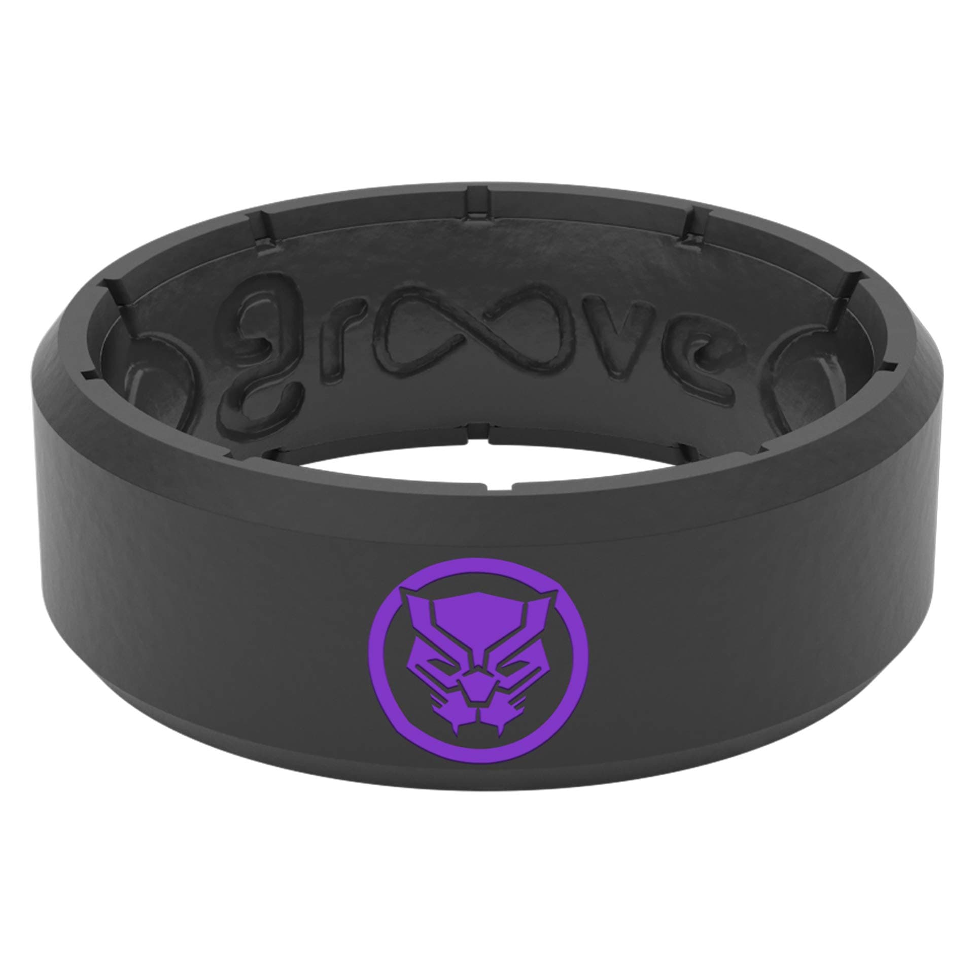 Marvel Icon Edge Silicone Ring - Breathable Rubber Wedding Rings for Men, Lifetime Coverage, Unique Design, Comfort Fit Ring