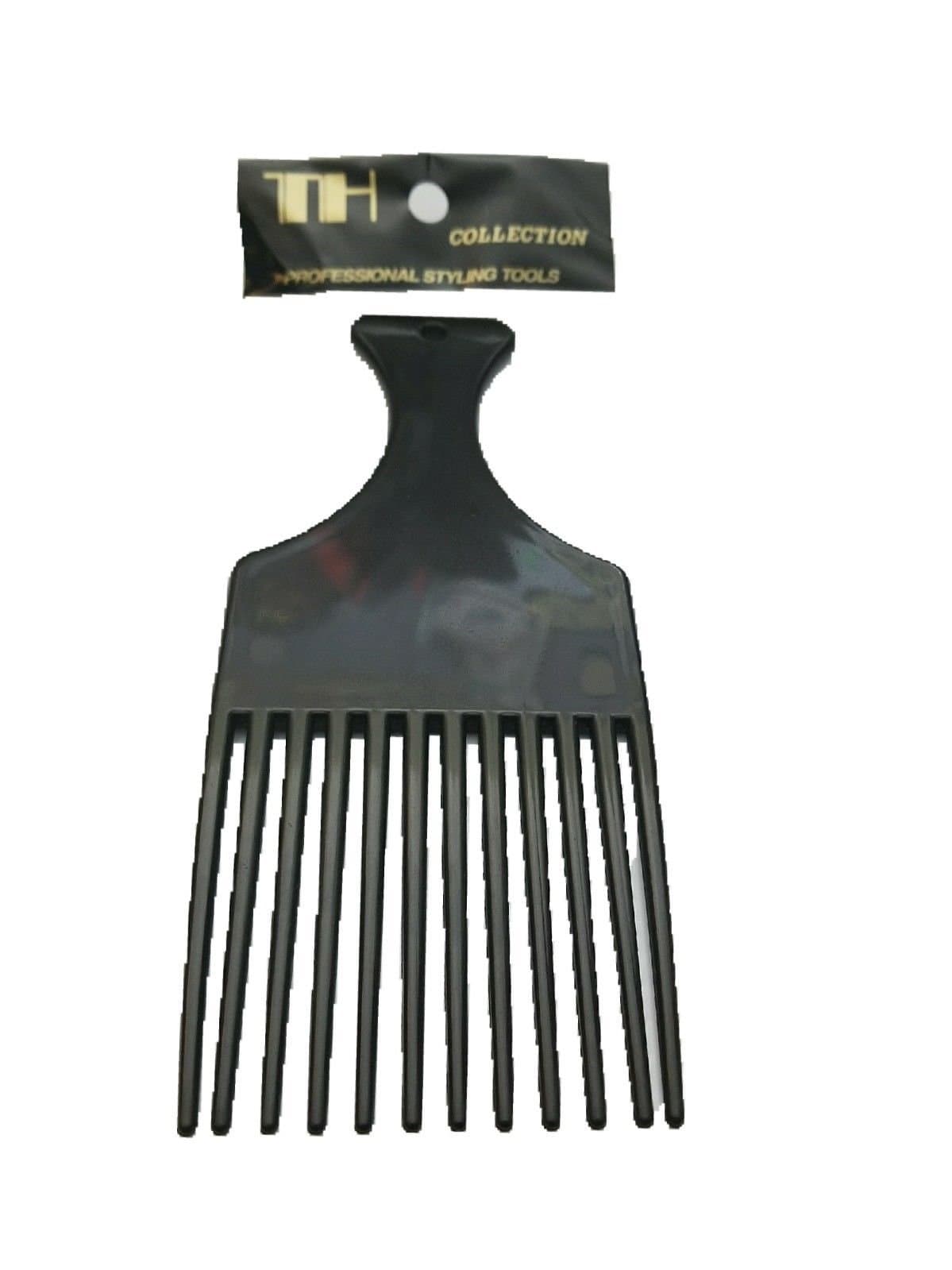 2pcs. Comb Hair Pick Afro Pik Lift Curly Hair Thick Detangle Black Pic Lot 7'x2.8 Inch