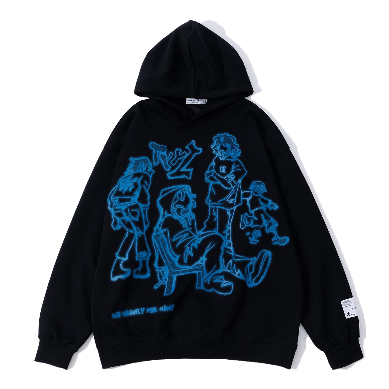 Aelfric Eden Y2k Graphic Hoodies Streetwear Hoodie Oversized Hooded Sweatshirt Pullover Preppy Hip Hop Fashion Unisex