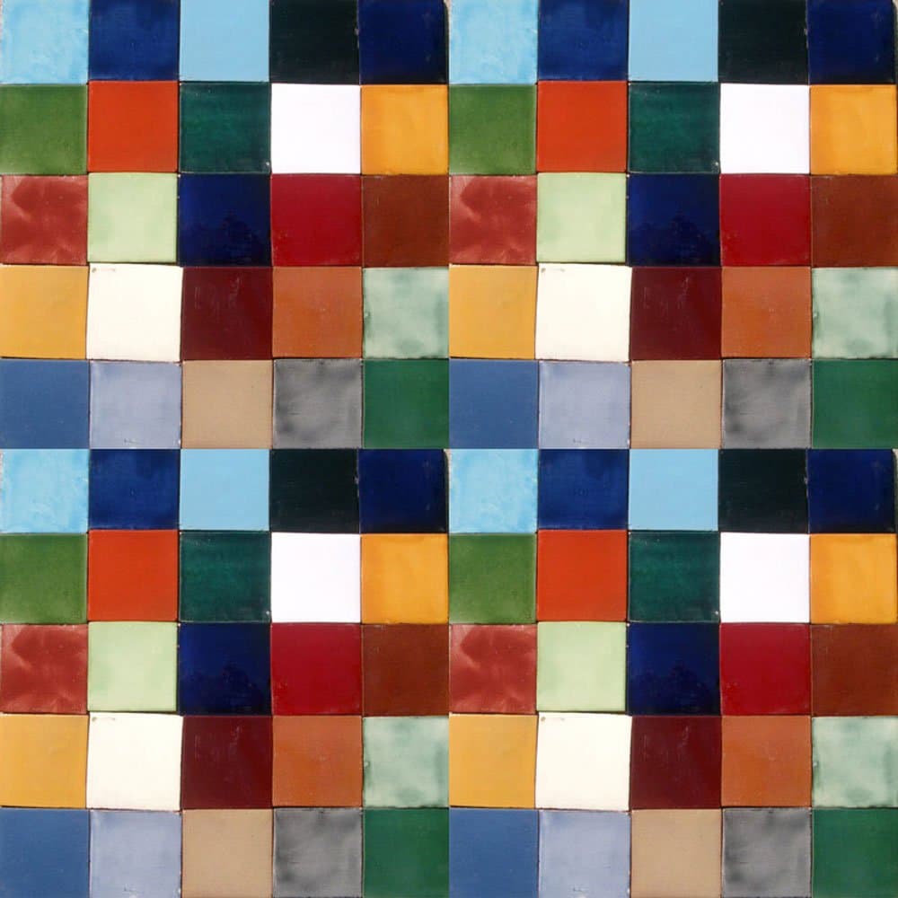 100 Solid Colors Tiles Mexican Ceramic Assorted 4X4 Tile