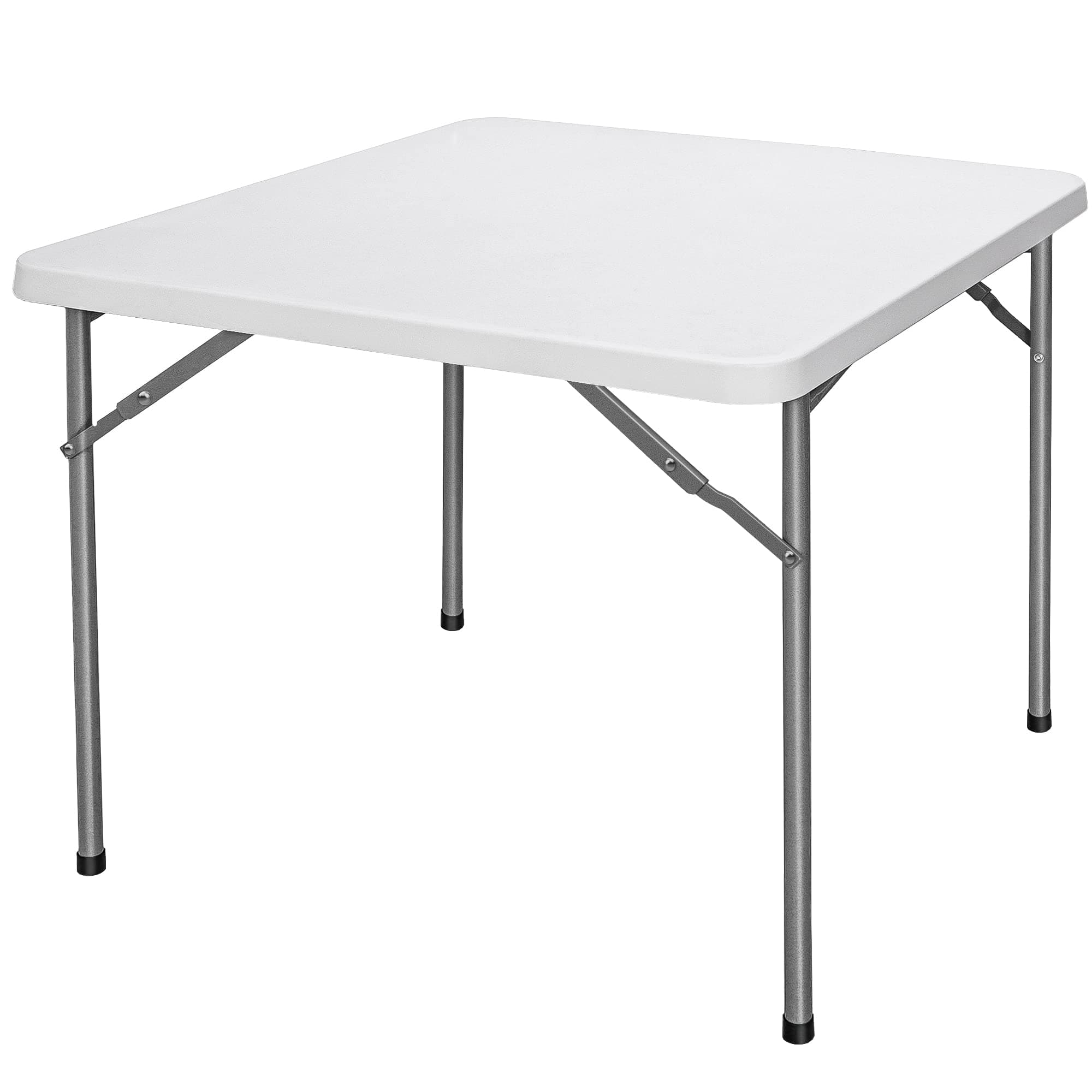 ZenStyle 3 ft Indoor Outdoor Heavy Duty Portable Plastic Folding Table, Square Card Desk Utility Table Game Table for Puzzles Crafting Picnic Camping Dining Party, White