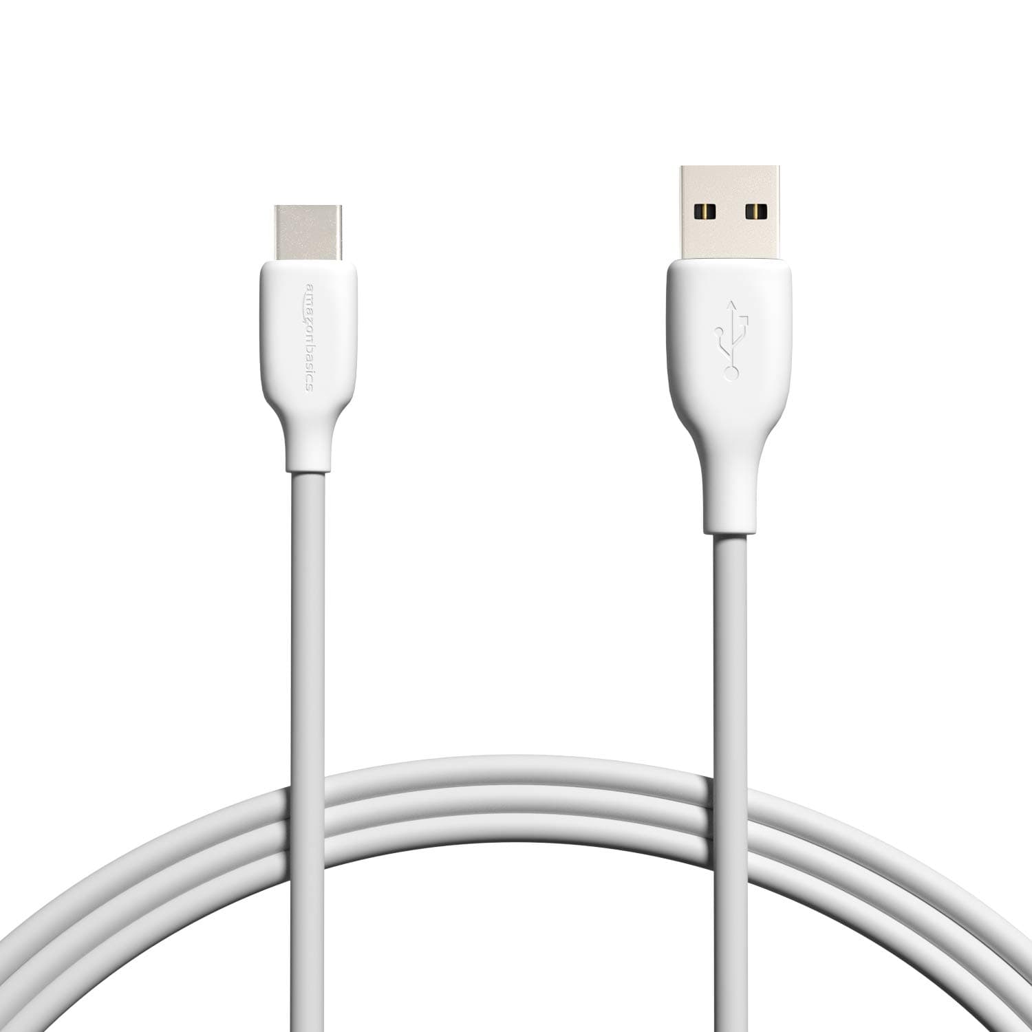 Amazon Basics USB-C to USB-A 2.0 Fast Charging Cable for Android Phones, 480Mbps Speed, USB-IF Certified, for Apple iPhone 16/15, iPad, Samsung Galaxy, Tablets, Laptops, 6 Foot, White