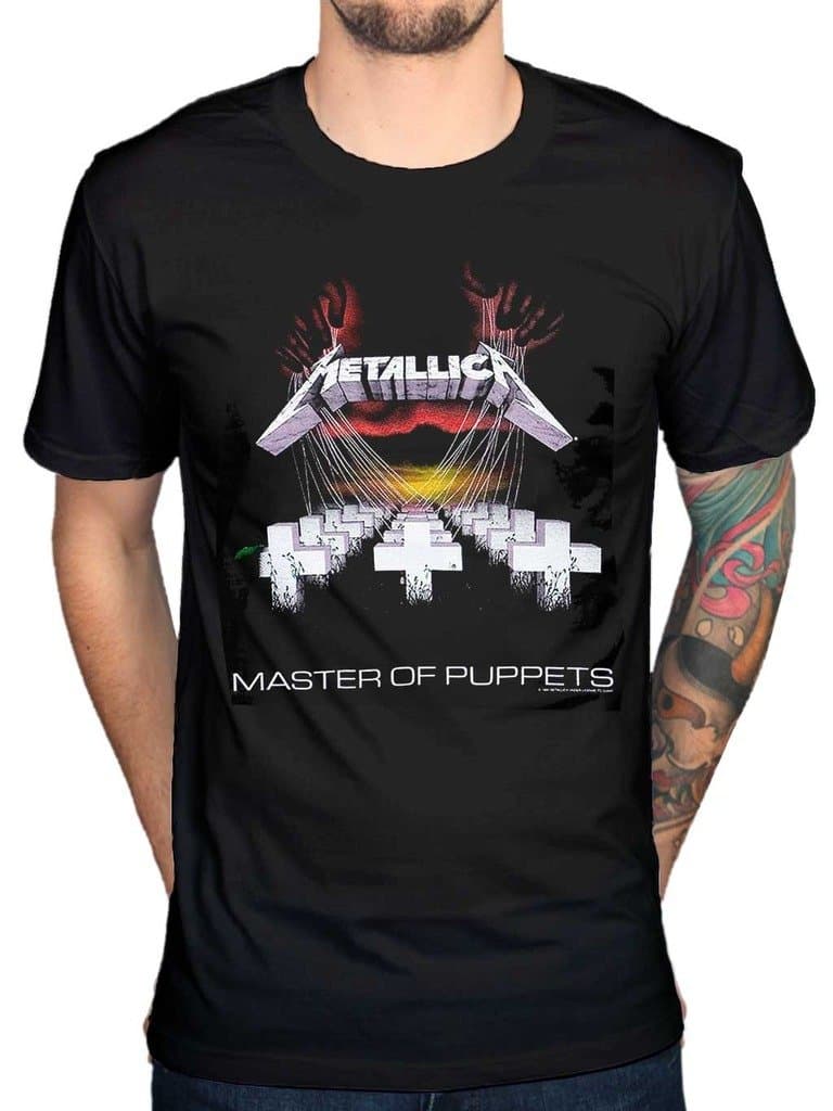 AWDIP Men's Official Metallica Master Of Puppets T-shirt Heavy Metal Thrash Band