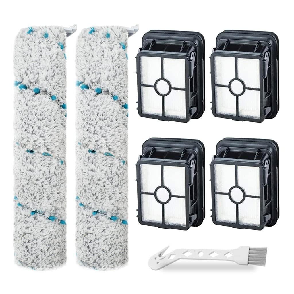 2 Brush Rolls 2787 and 4 Replacement Filters 1866 for Bissell CrossWave Cordless Max 2554A 2590 2593 2596 and HydroSteam 35151 3515 35152 3513 3518 B0440 Vacuums - Part # 1618638, 1608684