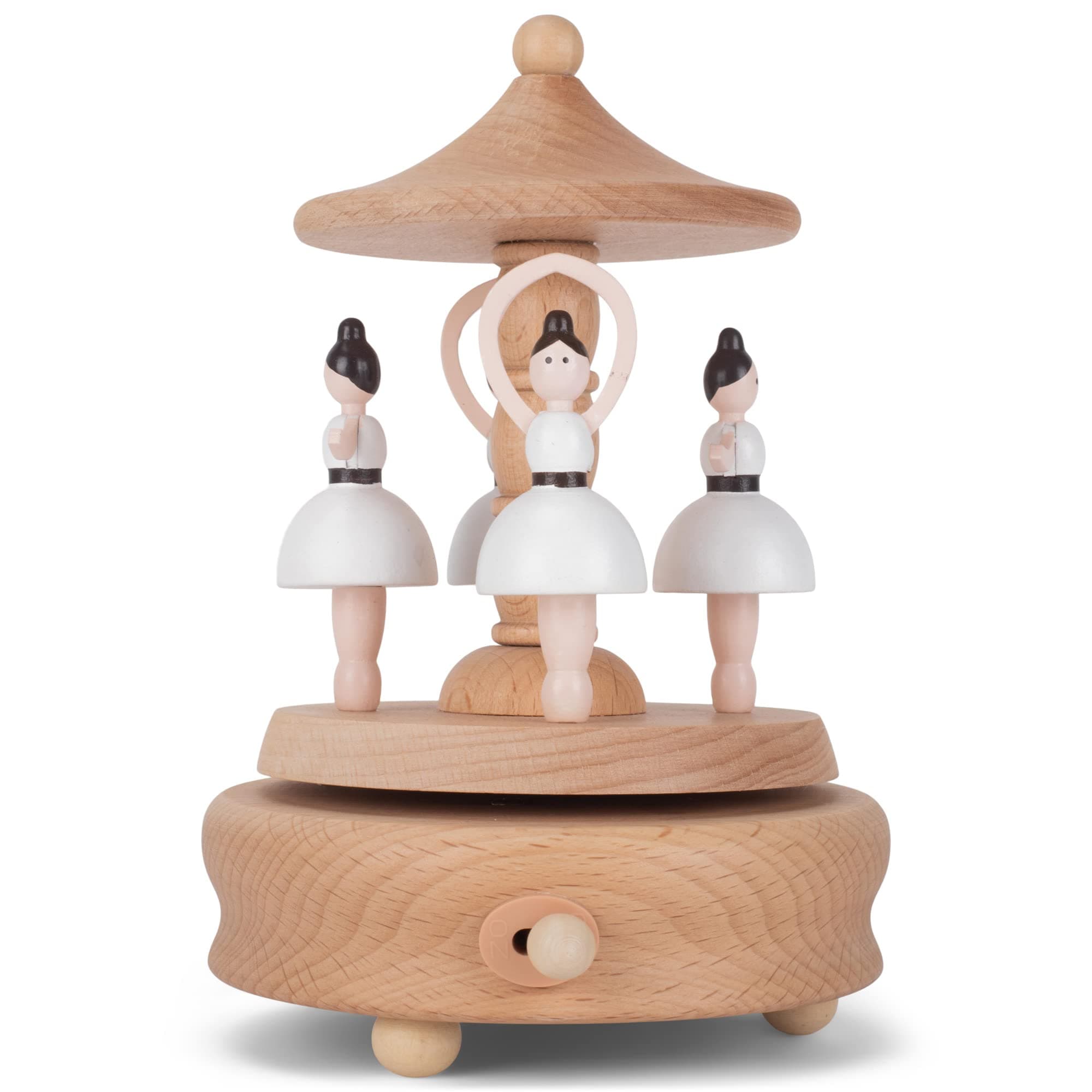 Cottage Garden Dancing Ballerina Woodgrain 6 inch Beech Wind-Up Musical Figurine