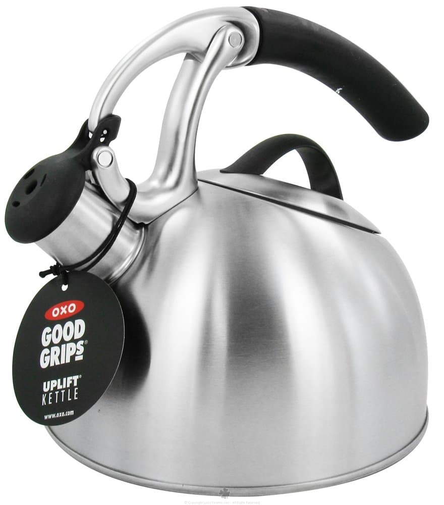 71190 Good Grips Uplift Tea Kettle, Stainless Steel, Brushed Stainless