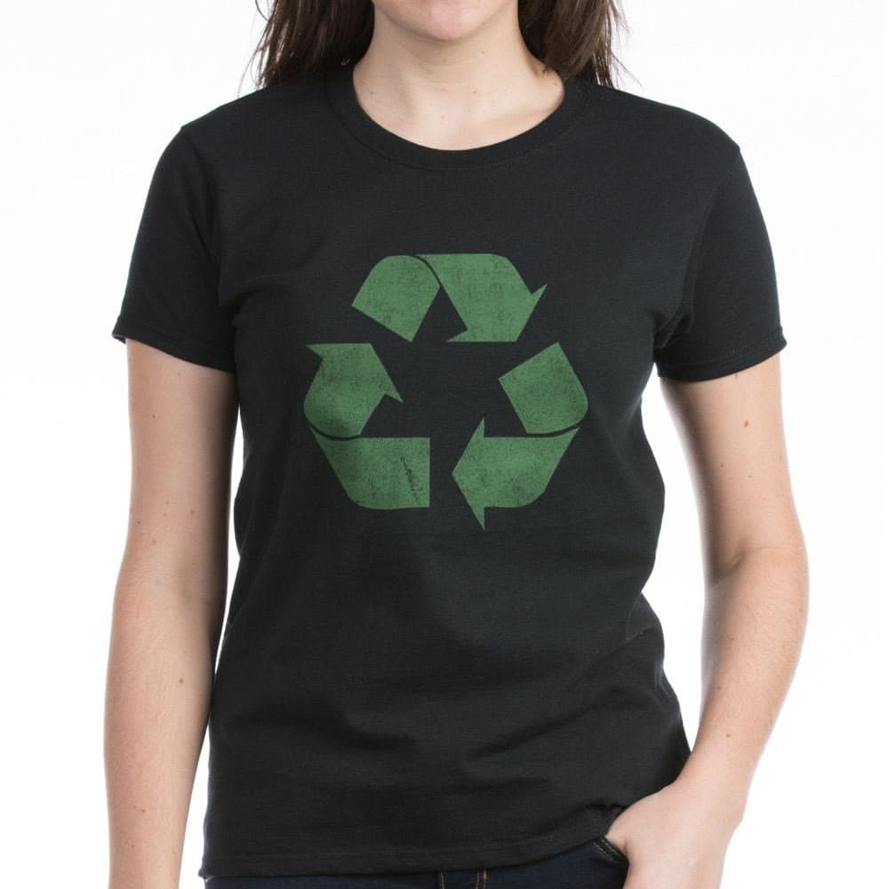 Vintage Recycle Logo - Womens Cotton T-Shirt