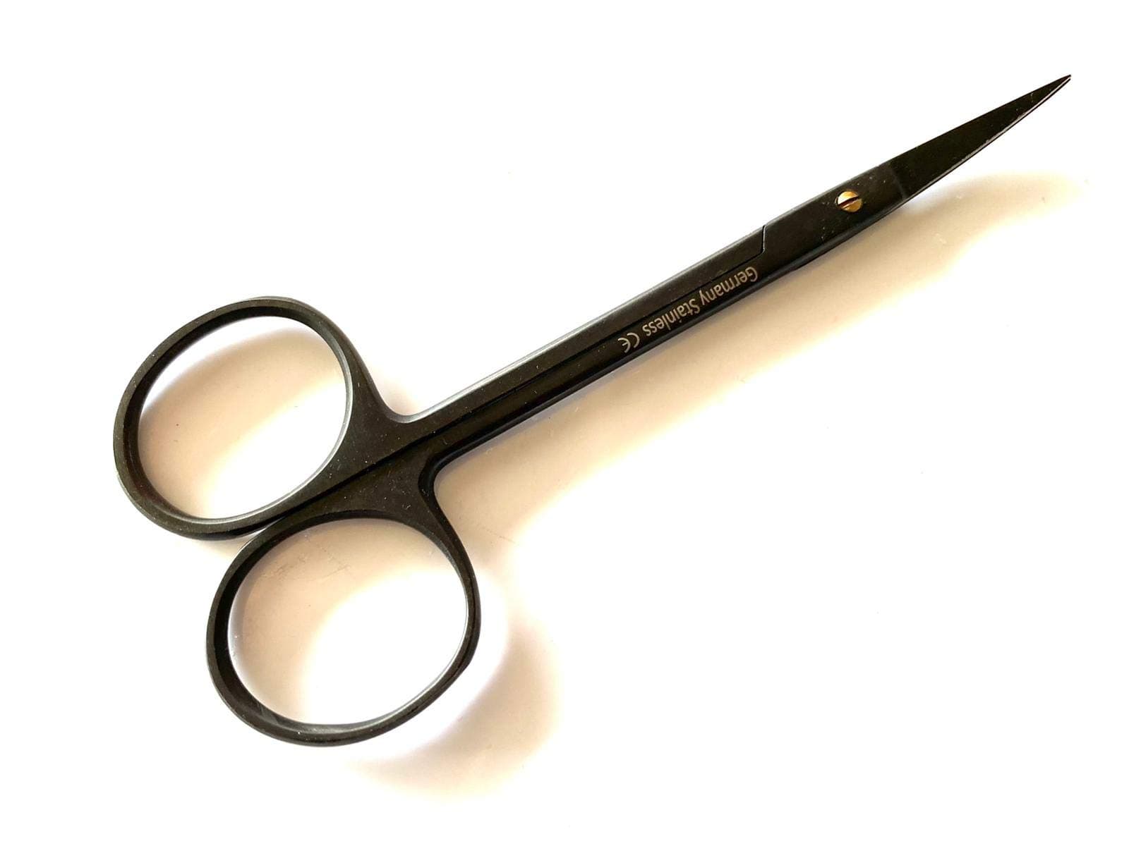 MedTool Iris Scissors Full Black 4.5" Curved German Stainless Steel CE
