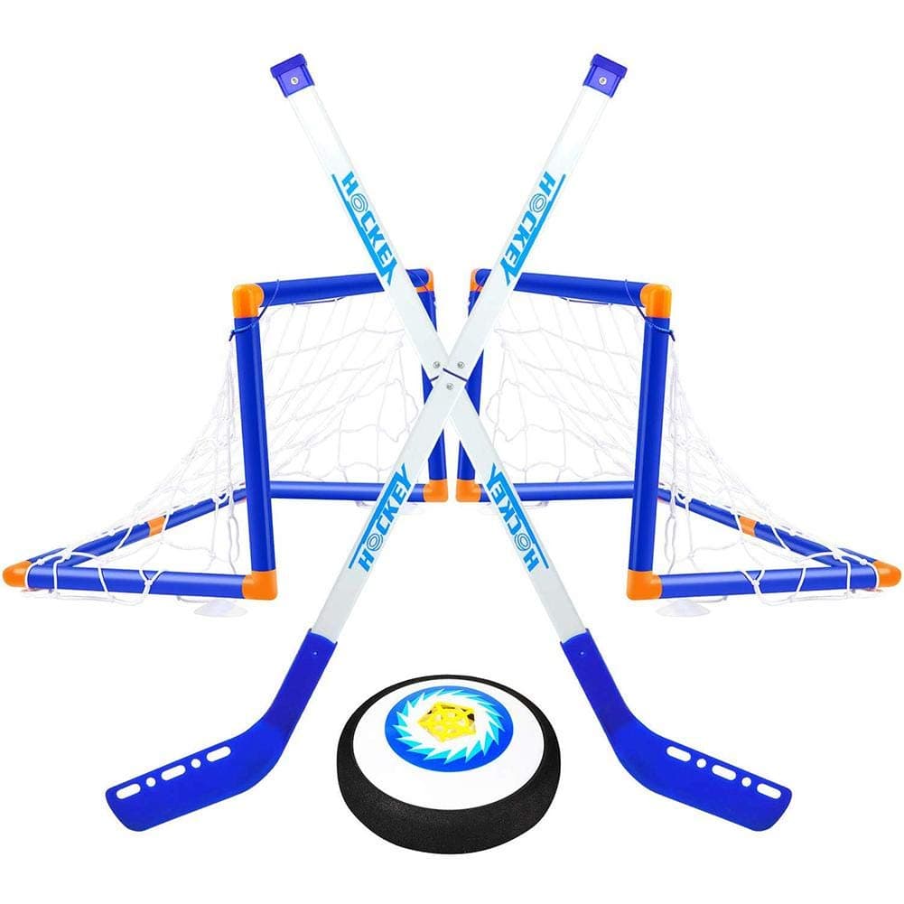 chifans Electric Hockey LED Suspension Sport Hockey Game Set, With 2 Football Goal, 2 Goal Net, 2 Hockey Stick And 1 Suspension Ice Hocky Indoor Training Toys Sports For Boys Girls