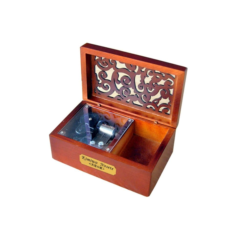 YoutangCreative Hollow Wood 18-note Wind-up Musical Box,Musical Toys,Tune:Canon in D