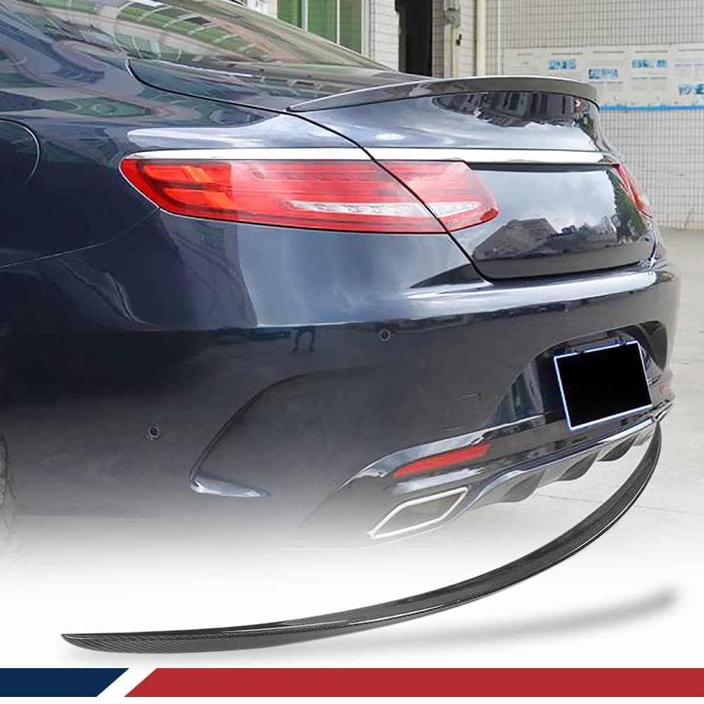 C217 Carbon Fiber Trunk Spoiler for Mercedes Benz S-Class W217 S500 S550 S63 S65 AMG Coupe 2-Door 2014-2018 Rear HighKick Wing Lip Spoiler Body Kits Factory Outlet