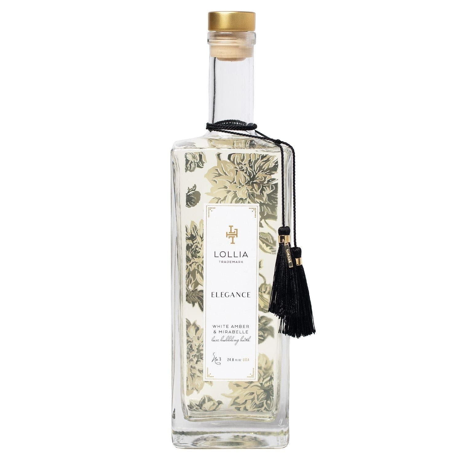 Elegance Bubble Bath - White Amber and Mirabelle by Lollia for Women - 24.8 oz Bubble Bath